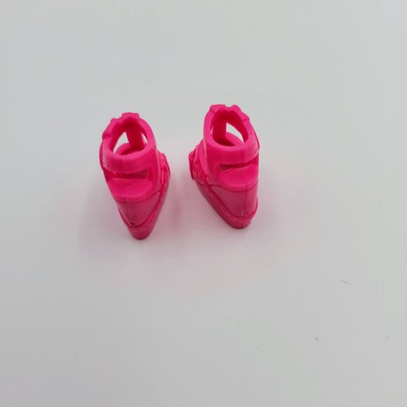 Barbie Accessories Lot Beige Tall Sandals Flat Feet Cherry Red Top Pink Wedge - Picture 15 of 16